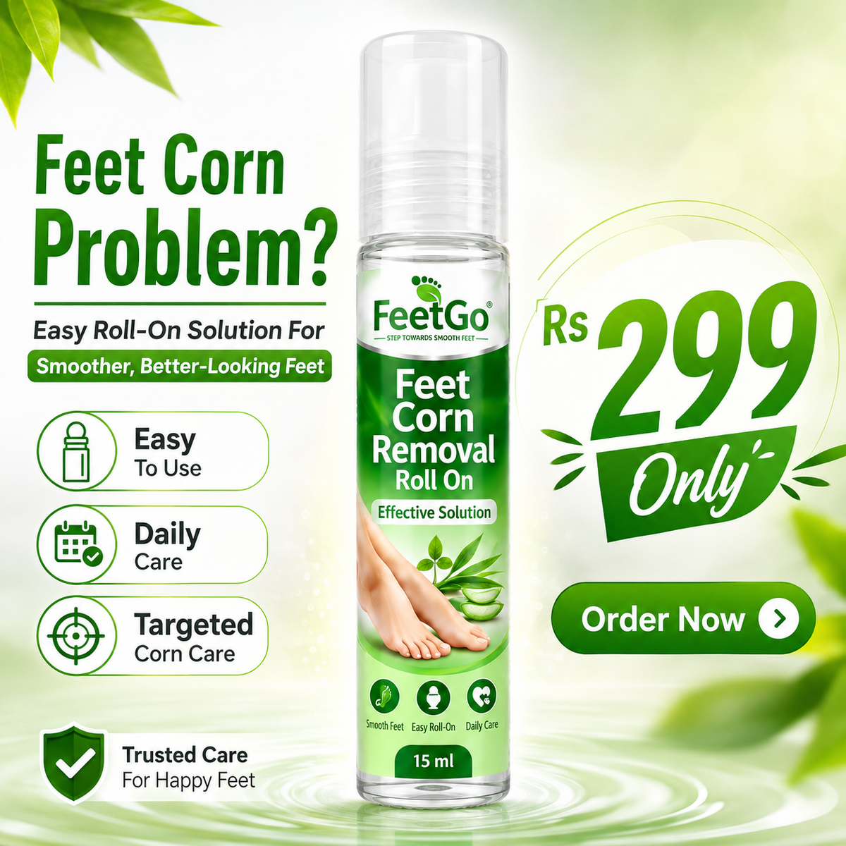 FeetGo Corn Removal Roll-On