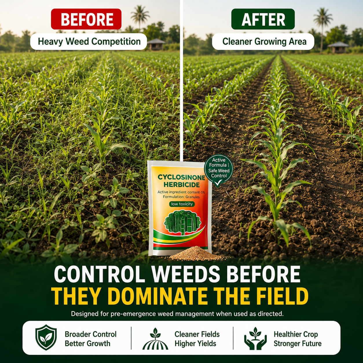 Cyclosinone Herbicide Granules
