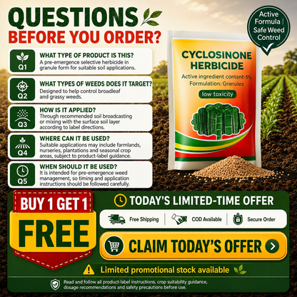 Cyclosinone Herbicide Granules
