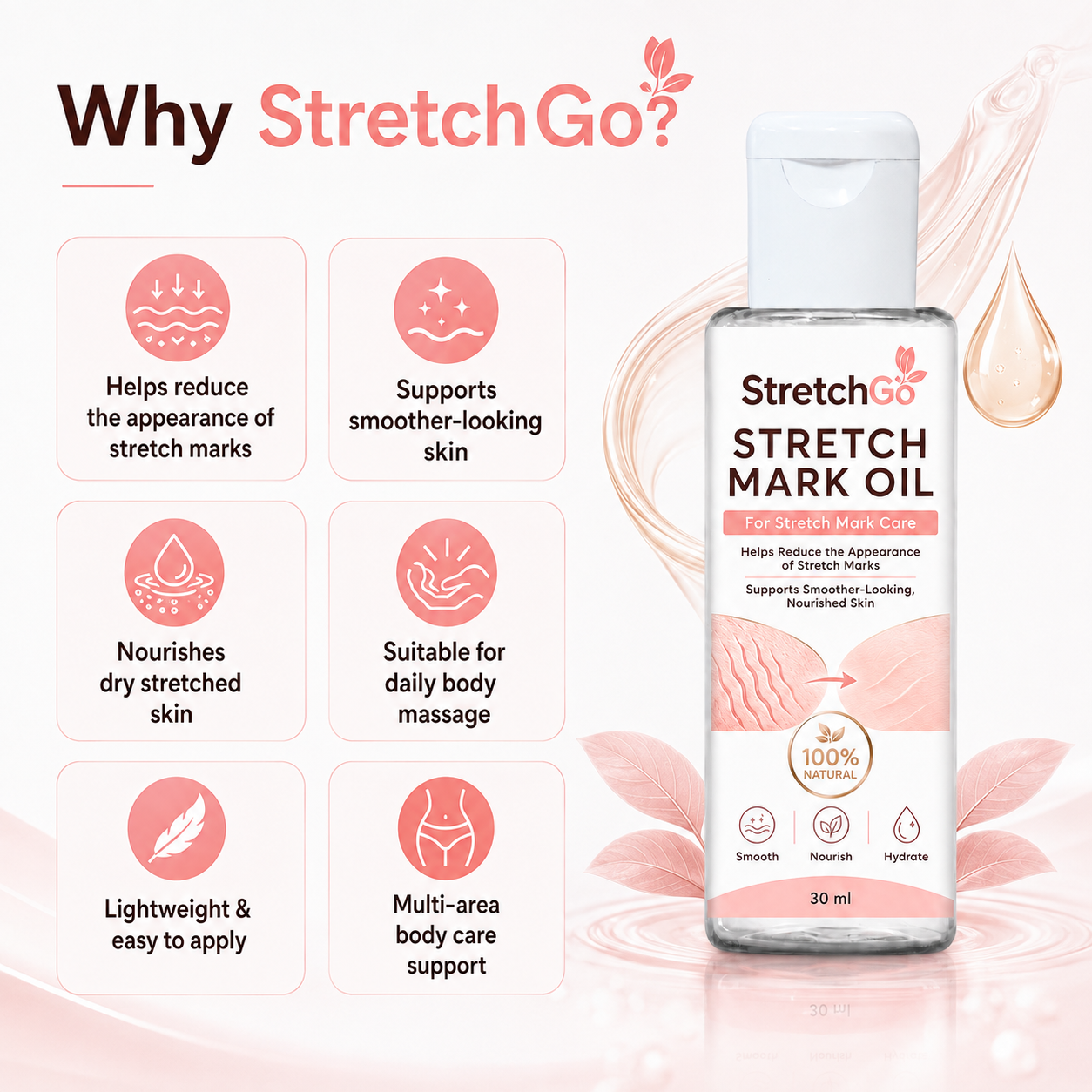 Stretchgo  Stretchmark Removal Herbal Oil