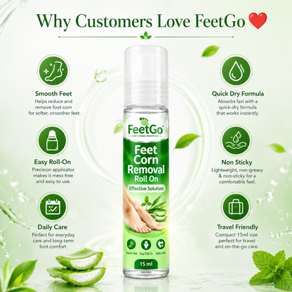 FeetGo Corn Removal Roll-On – Roll Away Rough, Hard Skin