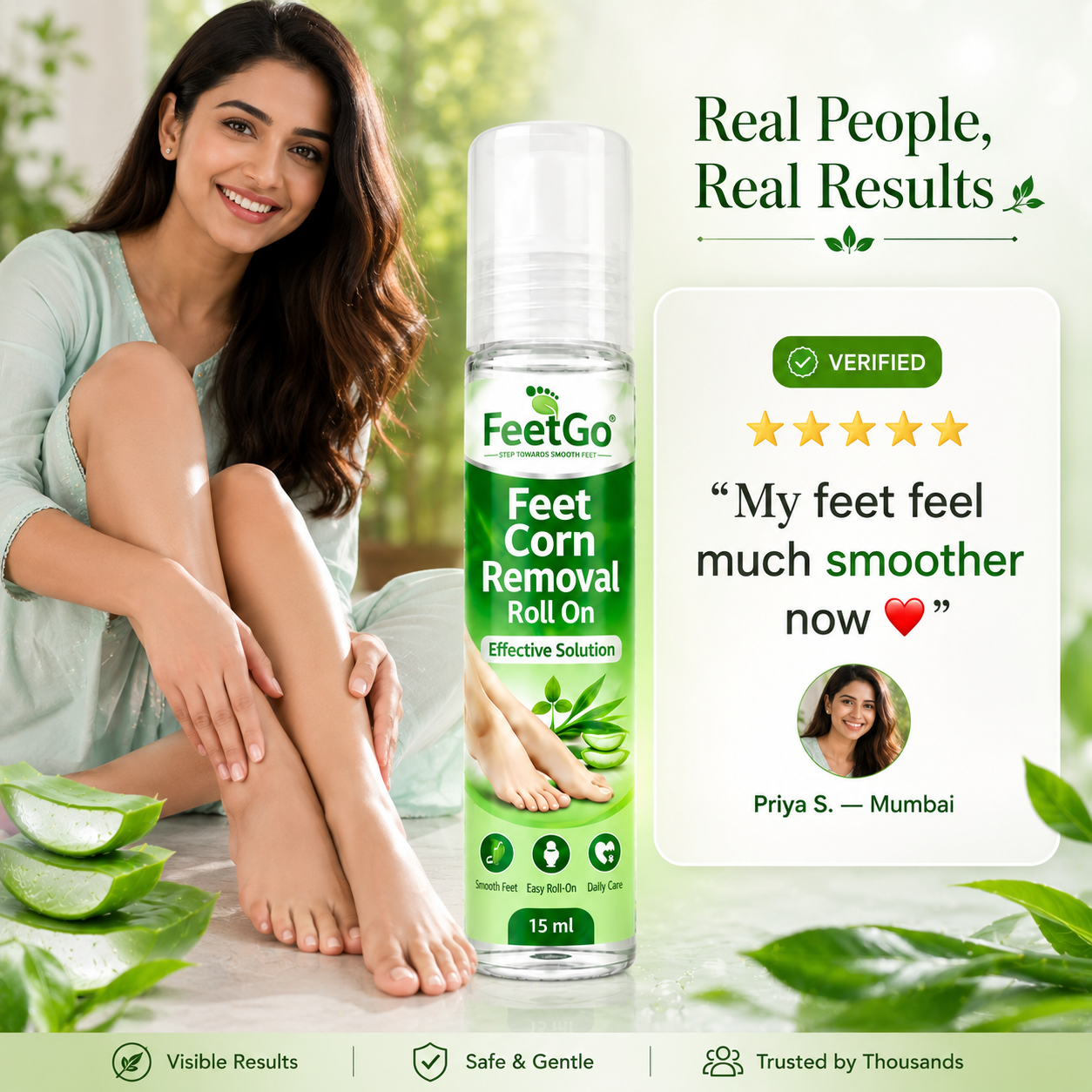 FeetGo Corn Removal Roll-On – Roll Away Rough, Hard Skin