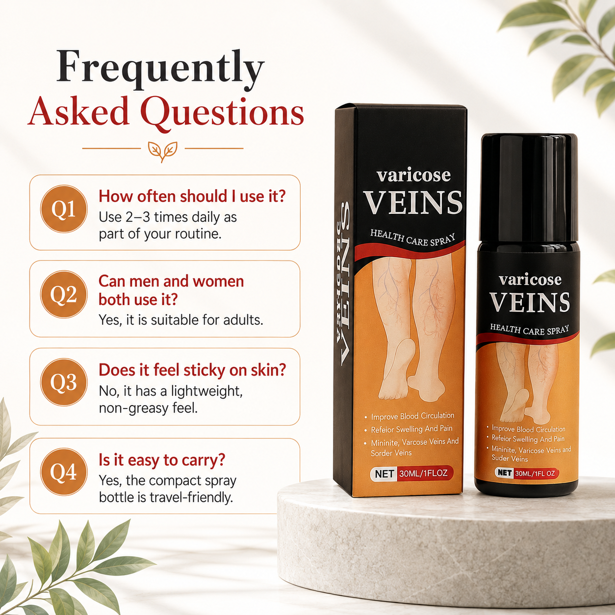 Turmeric Varicose Veins Relief Spray🌿
