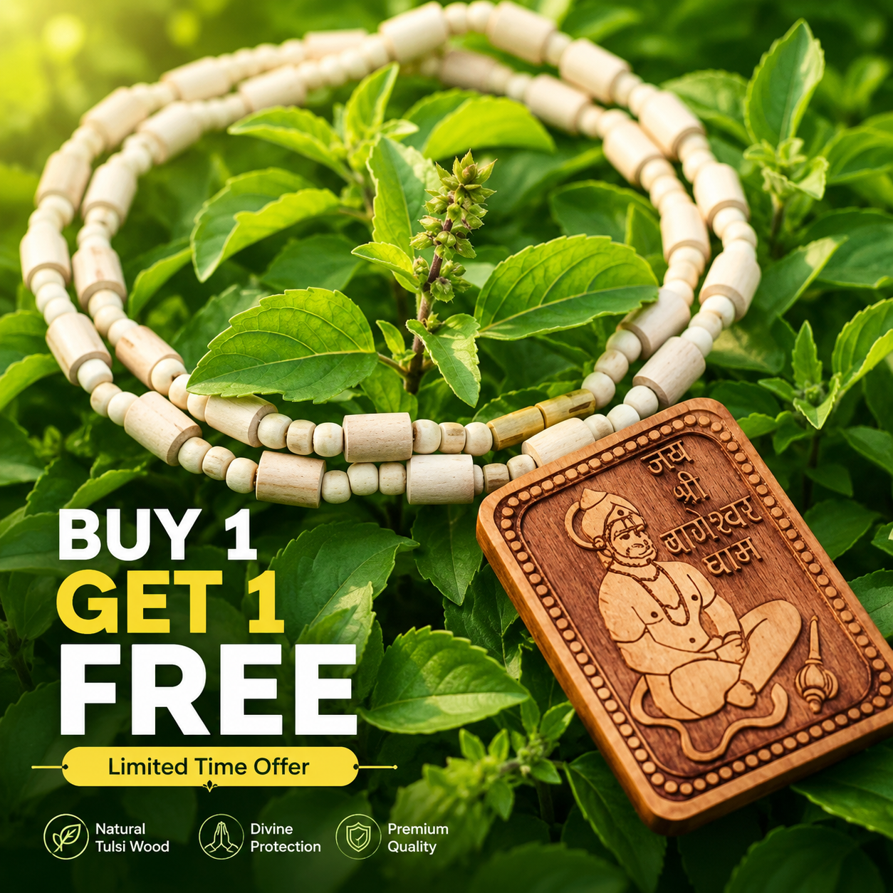 Bageshwar Dham 100% Original Tulsi Mala - Buy 1 Get 1 FREE🔥🔥
