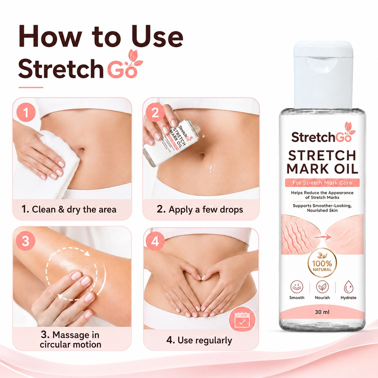 Stretchgo  Stretchmark Removal Herbal Oil