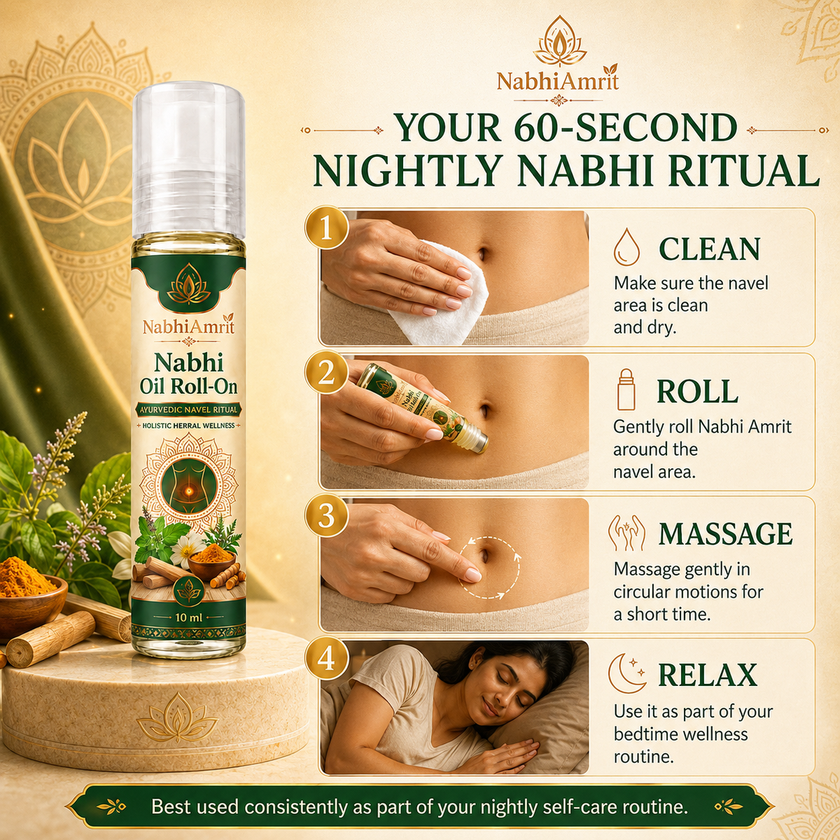Nabhi Amrit Nabhi Oil Multi Benefits Roll On