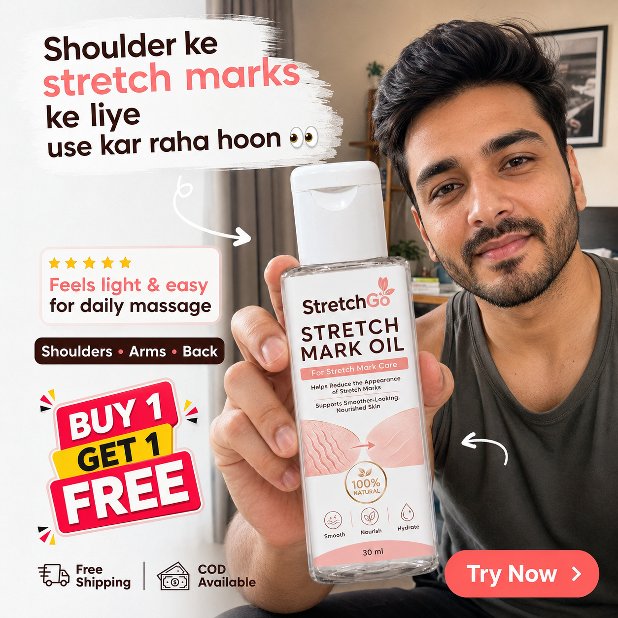 Stretchgo  Stretchmark Removal Herbal Oil